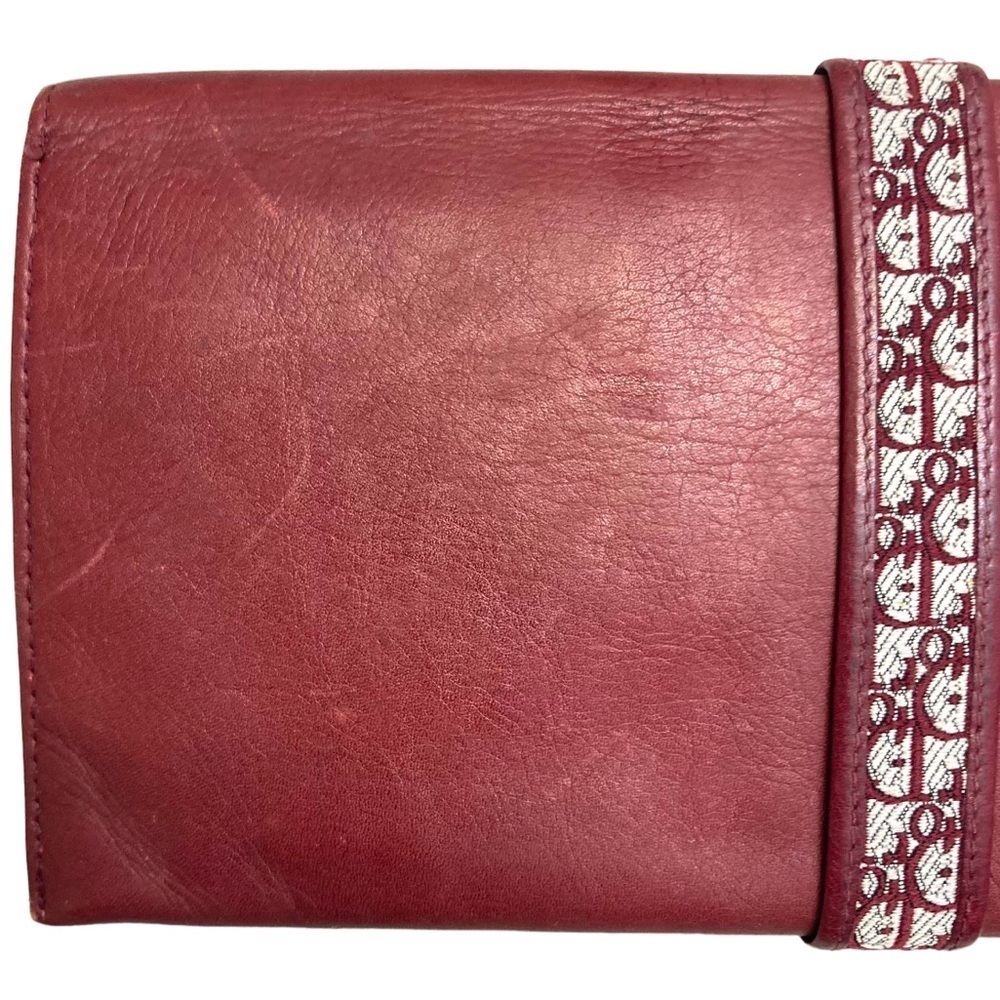 Dior vintage burgandy leather wallet - Picture 5 of 14